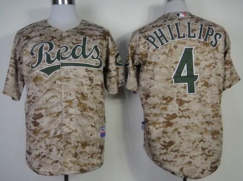Cincinnati Reds -4 Brandon Phillips Camo Alternate Cool Base Stitched MLB Jersey