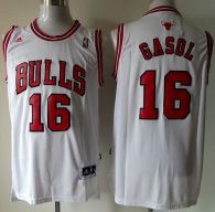 Revolution 30 Chicago Bulls -16 Pau Gasol White Stitched NBA Jersey