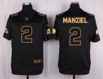 Nike Cleveland Browns -2 Johnny Manziel Black Stitched NFL Elite Pro Line Gold Collection Jersey Nike Cleveland Browns -2 Johnny Manziel Black Stitched NFL Elite Pro Line Gold Collection Jersey
