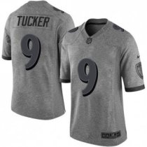 Nike Baltimore Ravens -9 Justin Tucker Gray Stitched NFL Limited Gridiron Gray Jersey Nike Baltimore Ravens -9 Justin Tucker Gray Stitched NFL Limited Gridiron Gray Jersey