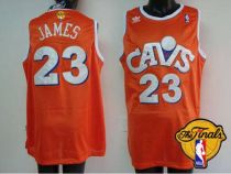 Mitchell and Ness Cleveland Cavaliers -23 LeBron James Orange CAVS The Finals Patch Stitched NBA Jer Mitchell and Ness Cleveland Cavaliers -23 LeBron James Orange CAVS The Finals Patch Stitched NBA Jer