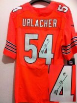 Nike Bears -54 Brian Urlacher Orange Alternate Stitched NFL Elite Autographed Jersey Nike Bears -54 Brian Urlacher Orange Alternate Stitched NFL Elite Autographed Jersey