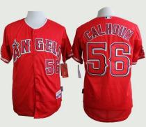 Los Angeles Angels of Anaheim -56 Kole Calhoun Red Cool Base Stitched MLB Jersey Los Angeles Angels of Anaheim -56 Kole Calhoun Red Cool Base Stitched MLB Jersey
