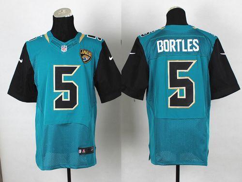 Nike Jacksonville Jaguars #5 Blake Bortles Teal Green Team Color Men's Stitched NFL Elite Jersey