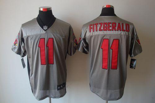 Nike Cardinals -11 Larry Fitzgerald Grey Shadow Men's Stitched NFL Elite Jersey
