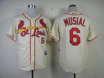 St Louis Cardinals #6 Stan Musial Cream Alternate Cool Base Stitched MLB Jersey St Louis Cardinals #6 Stan Musial Cream Alternate Cool Base Stitched MLB Jersey