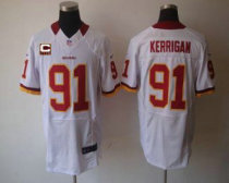 Nike Redskins -91 Ryan Kerrigan White With C Patch Stitched NFL Elite Jersey Nike Redskins -91 Ryan Kerrigan White With C Patch Stitched NFL Elite Jersey