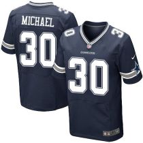 Nike Dallas Cowboys #30 Christine Michael Navy Blue Team Color Men's Stitched NFL Elite Jersey