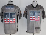 Nike San Diego Chargers #85 Antonio Gates Grey Men‘s Stitched NFL Elite USA Flag Fashion Jersey