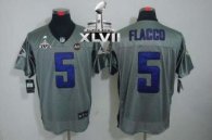 Nike Ravens -5 Joe Flacco Grey Shadow Super Bowl XLVII Stitched NFL Elite Jersey