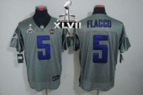 Nike Ravens -5 Joe Flacco Grey Shadow Super Bowl XLVII Stitched NFL Elite Jersey Nike Ravens -5 Joe Flacco Grey Shadow Super Bowl XLVII Stitched NFL Elite Jersey
