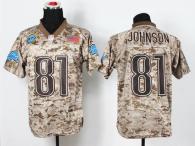 Nike Detroit Lions #81 Calvin Johnson Camo Men's Stitched NFL New Elite USMC Jersey