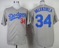 Los Angeles Dodgers -34 Fernando Valenzuela Stitched Grey Cool Base MLB Jersey Los Angeles Dodgers -34 Fernando Valenzuela Stitched Grey Cool Base MLB Jersey