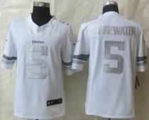 Nike Minnesota Vikings -5 Teddy Bridgewater White NFL Limited Platinum Jersey Nike Minnesota Vikings -5 Teddy Bridgewater White NFL Limited Platinum Jersey