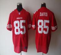 Nike San Francisco 49ers -85 Vernon Davis Red Team Color Mens Stitched NFL Elite Jersey