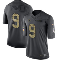 Dallas Cowboys -9 Tony Romo Nike Anthracite 2016 Salute to Service Jersey Dallas Cowboys -9 Tony Romo Nike Anthracite 2016 Salute to Service Jersey