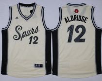 San Antonio Spurs -12 LaMarcus Aldridge Cream 2015-2016 Christmas Day Stitched NBA Jersey