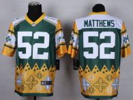 Nike Green Bay Packers #52 Clay Matthews Green Men's Stitched NFL Elite Noble Fashion Jersey