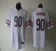 Nike Bears -90 Julius Peppers White With Hall of Fame 50th Patch Stitched NFL Elite Jersey