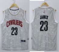Cleveland Cavaliers -23 LeBron James Grey City Light Stitched NBA Jersey