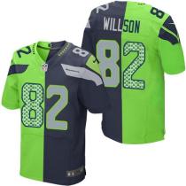 Nike Seahawks -82 Luke Willson Steel Blue Green Stitched NFL Elite Split Jersey Nike Seahawks -82 Luke Willson Steel Blue Green Stitched NFL Elite Split Jersey