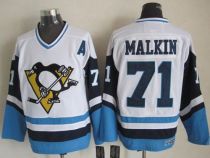 Pittsburgh Penguins -71 Evgeni Malkin White Blue CCM Throwback Stitched NHL Jersey Pittsburgh Penguins -71 Evgeni Malkin White Blue CCM Throwback Stitched NHL Jersey