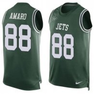 Nike New York Jets -88 Jace Amaro Green Team Color Stitched NFL Limited Tank Top Jersey