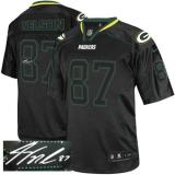 Nike Green Bay Packers #87 Jordy Nelson Lights Out Black Men's Stitched NFL Elite Autographed Jersey