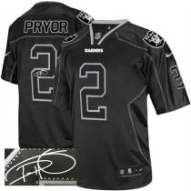 Nike NFL Men Oakland Raiders #2 Terrelle Pryor Elite Lights Out Black Autographed Stitched Jersey Nike NFL Men Oakland Raiders #2 Terrelle Pryor Elite Lights Out Black Autographed Stitched Jersey