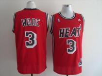 Miami Heat -3 Dwyane Wade Red Hardwood Classics Nights Stitched NBA Jersey Miami Heat -3 Dwyane Wade Red Hardwood Classics Nights Stitched NBA Jersey