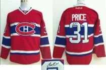 Montreal Canadiens -31 Carey Price Red Autographed Stitched NHL Jersey Montreal Canadiens -31 Carey Price Red Autographed Stitched NHL Jersey
