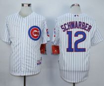 Chicago Cubs -12 Kyle Schwarber White Strip Cool Base Stitched MLB Jersey Chicago Cubs -12 Kyle Schwarber White Strip Cool Base Stitched MLB Jersey