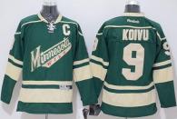 Minnesota Wild -9 Mikko Koivu Stitched Green NHL Jersey