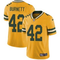 Nike Packers -42 Morgan Burnett Yellow Stitched NFL Limited Rush Jersey Nike Packers -42 Morgan Burnett Yellow Stitched NFL Limited Rush Jersey