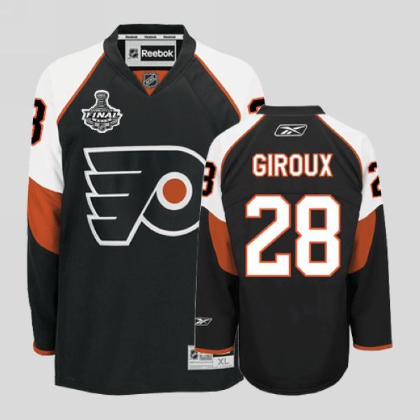 Philadelphia Flyers -28 Claude Giroux Stitched Black NHL Jersey with Stanley Cup Finals Patch