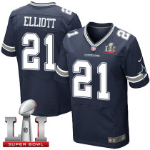 Nike Cowboys -21 Ezekiel Elliott Navy Blue Team Color Stitched NFL Super Bowl LI 51 Elite Jersey Nike Cowboys -21 Ezekiel Elliott Navy Blue Team Color Stitched NFL Super Bowl LI 51 Elite Jersey