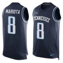 Nike Tennessee Titans -8 Marcus Mariota Navy Blue Alternate Stitched NFL Limited Tank Top Jersey Nike Tennessee Titans -8 Marcus Mariota Navy Blue Alternate Stitched NFL Limited Tank Top Jersey