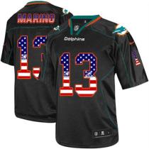 Nike Miami Dolphins #13 Dan Marino Black Men's Stitched NFL Elite USA Flag Fashion Jersey Nike Miami Dolphins #13 Dan Marino Black Men's Stitched NFL Elite USA Flag Fashion Jersey