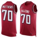 Nike Atlanta Falcons 70 Jake Matthews Red Team Color Stitched NFL Limited Tank Top Jersey
