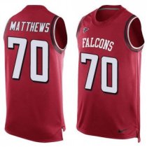 Nike Atlanta Falcons 70 Jake Matthews Red Team Color Stitched NFL Limited Tank Top Jersey Nike Atlanta Falcons 70 Jake Matthews Red Team Color Stitched NFL Limited Tank Top Jersey