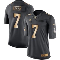 Nike Browns -7 DeShone Kizer Black Stitched NFL Limited Gold Salute To Service Jersey Nike Browns -7 DeShone Kizer Black Stitched NFL Limited Gold Salute To Service Jersey