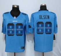 Nike Carolina Panthers -88 Greg Olsen Blue Alternate Stitched NFL Limited Strobe Jersey Nike Carolina Panthers -88 Greg Olsen Blue Alternate Stitched NFL Limited Strobe Jersey