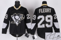 Autographed Pittsburgh Penguins -29 Andre Fleury Black Ice Stitched NHL Jersey Autographed Pittsburgh Penguins -29 Andre Fleury Black Ice Stitched NHL Jersey
