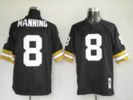 Mitchel & Ness Saints -8 Archie Manning Black Stitched Throwback NFL Jersey