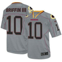 Nike Redskins -10 Robert Griffin III Lights Out Grey Stitched NFL Elite Jersey Nike Redskins -10 Robert Griffin III Lights Out Grey Stitched NFL Elite Jersey