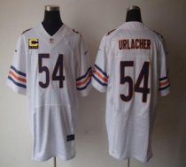 Nike Bears -54 Brian Urlacher White With C Patch Stitched NFL Elite Jersey Nike Bears -54 Brian Urlacher White With C Patch Stitched NFL Elite Jersey