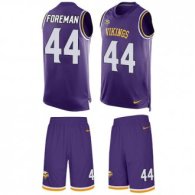 Vikings #44 Chuck Foreman Purple Team Color Stitched NFL Limited Tank Top Suit Jersey