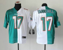 NEW Miami Dolphins -17 Ryan Tannehill White Green Split Elite NFL Jerseys New Style NEW Miami Dolphins -17 Ryan Tannehill White Green Split Elite NFL Jerseys New Style