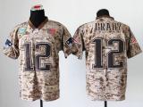 Nike New England Patriots -12 Tom Brady Camo Mens Stitched NFL New Elite USMC Jersey