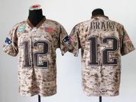 Nike New England Patriots -12 Tom Brady Camo Mens Stitched NFL New Elite USMC Jersey